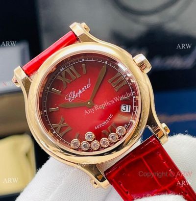 Swiss Grade Replica Chopard Happy Sport YF 2892-2 Watch Red Version